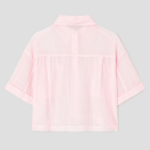 8 seconds Sheer Short Sleeve Shirt — Light Pink