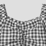 8 seconds Check Pattern Blouse — Black