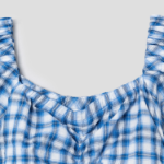 8 seconds Check Pattern Blouse — Sky Blue
