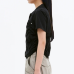 8 seconds Zip-Up Modified Shirt — Black