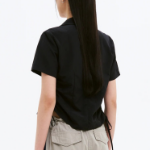 8 seconds Zip-Up Modified Shirt — Black