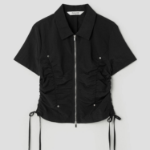 8 seconds Zip-Up Modified Shirt — Black