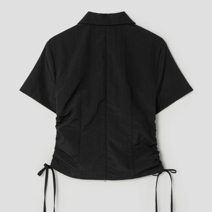 8 seconds Zip-Up Modified Shirt — Black