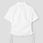 8 seconds Zip-Up Modified Shirt — White