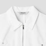 8 seconds Zip-Up Modified Shirt — White