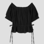 8 seconds Square Neck Blouse — Black
