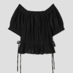 8 seconds Square Neck Blouse — Black