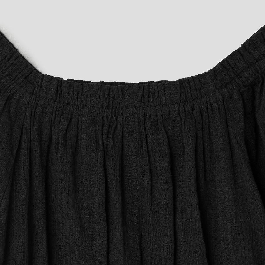 8 seconds Square Neck Blouse — Black
