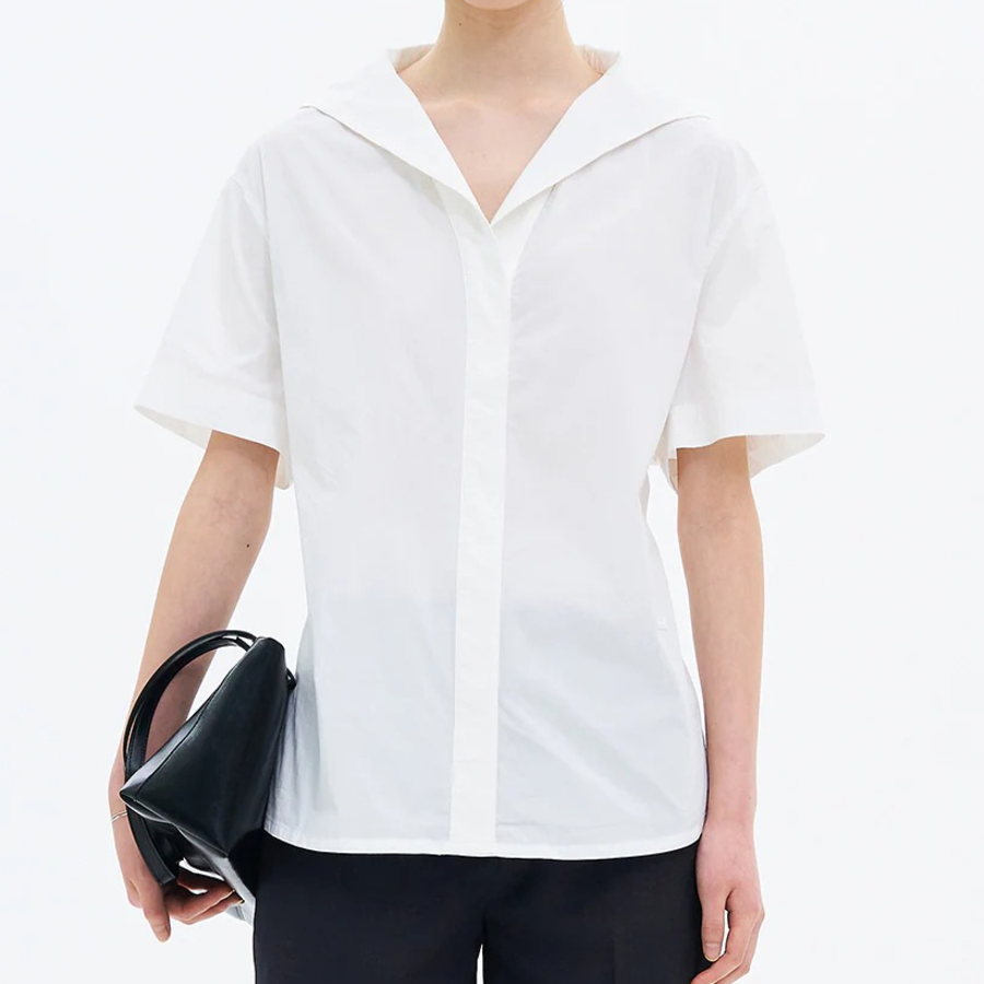8 seconds Sailor Collar Blouse — White