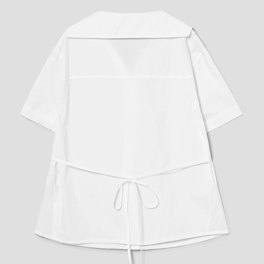 8 seconds Sailor Collar Blouse — White