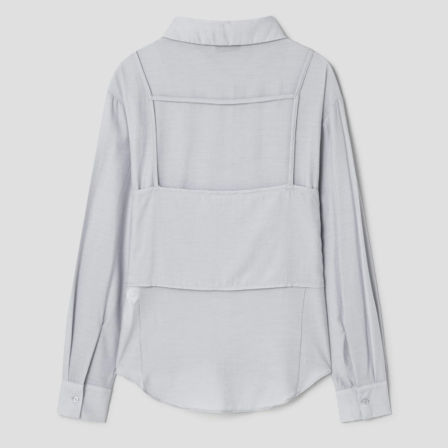 8 seconds Sleeveless Top Layered Shirt — Ash