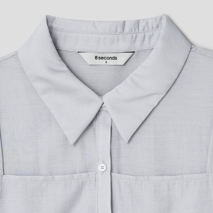 8 seconds Sleeveless Top Layered Shirt — Ash