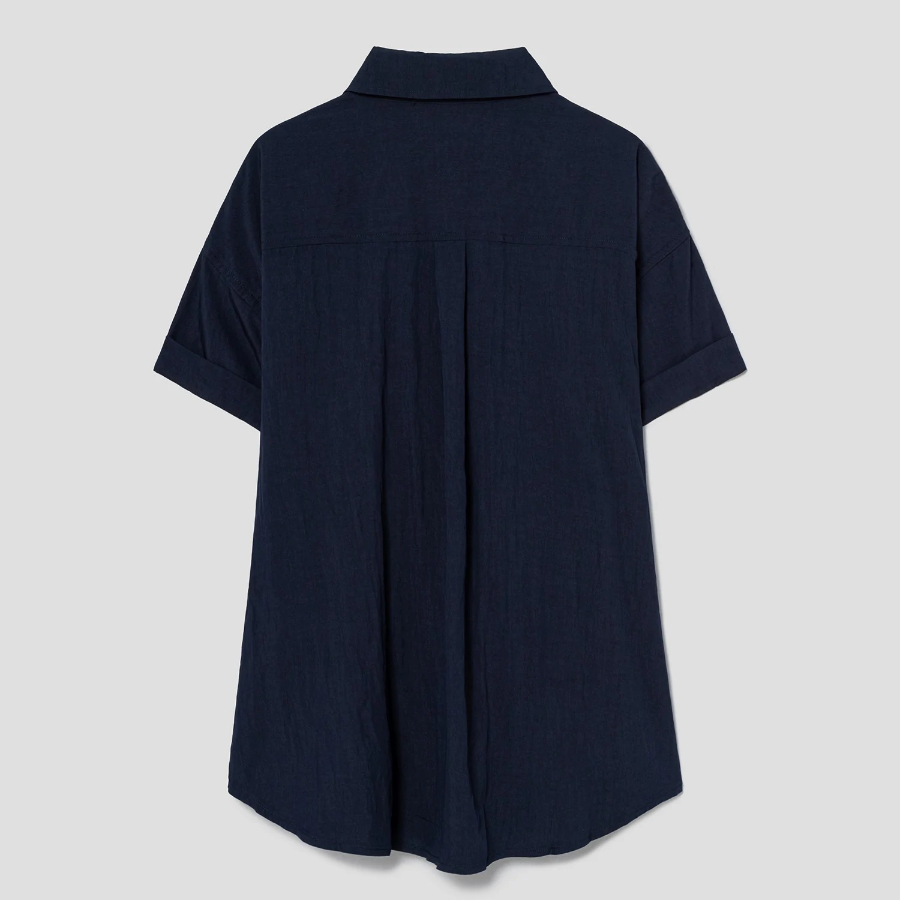 8 seconds Unbalanced Summer Shirt — Navy