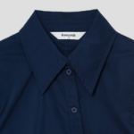8 seconds Side Shirring Blouse — Navy