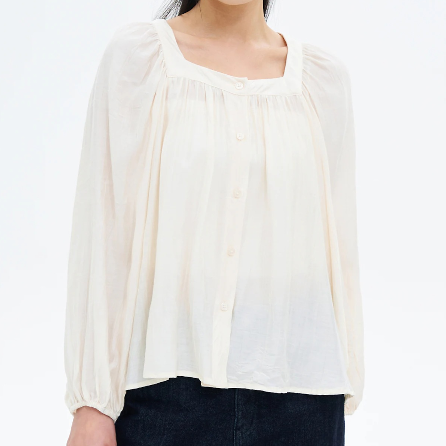 8 seconds Square Neck Blouse — Ivory