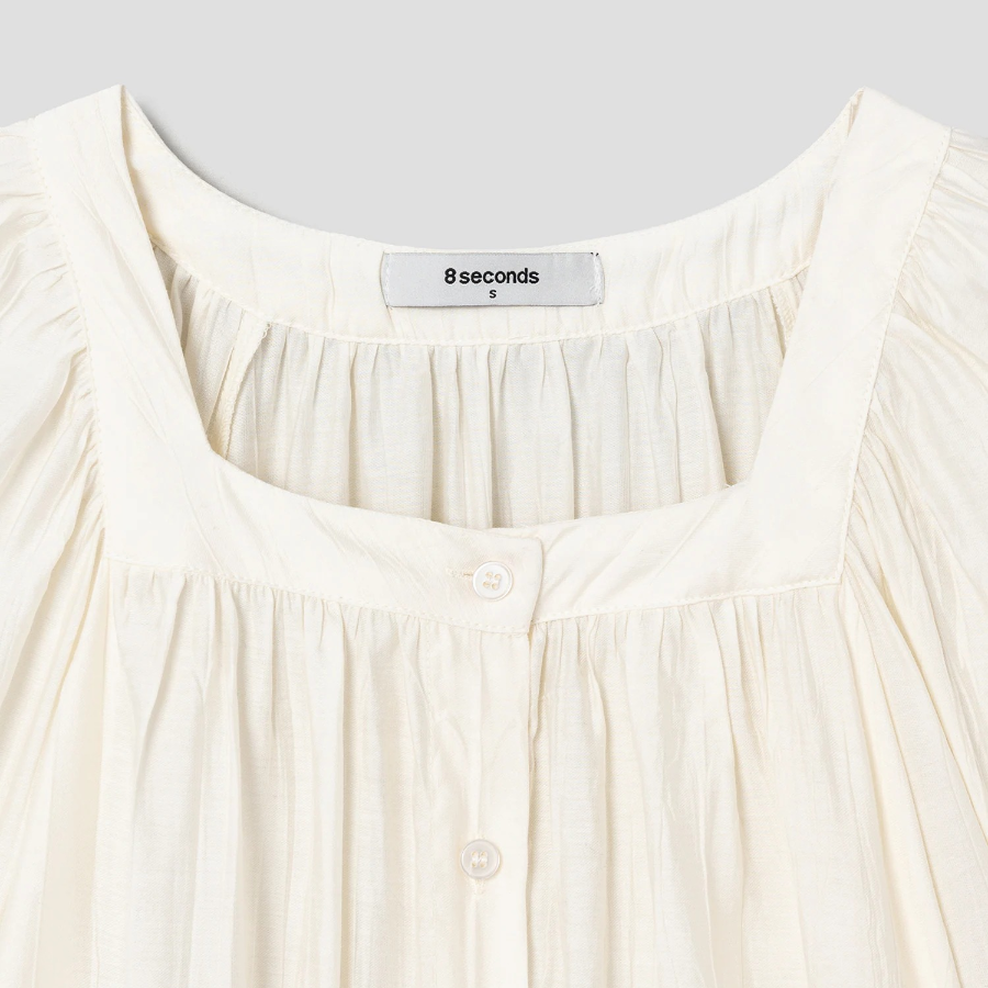 8 seconds Square Neck Blouse — Ivory