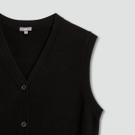 JAJU Button Vest – Black