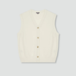 JAJU Button Vest – Ivory