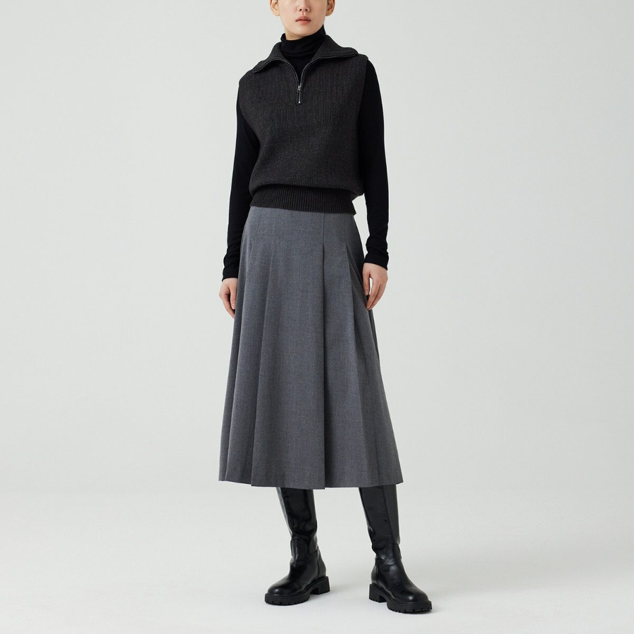 JAJU Half-Zip Vest – Charcoal