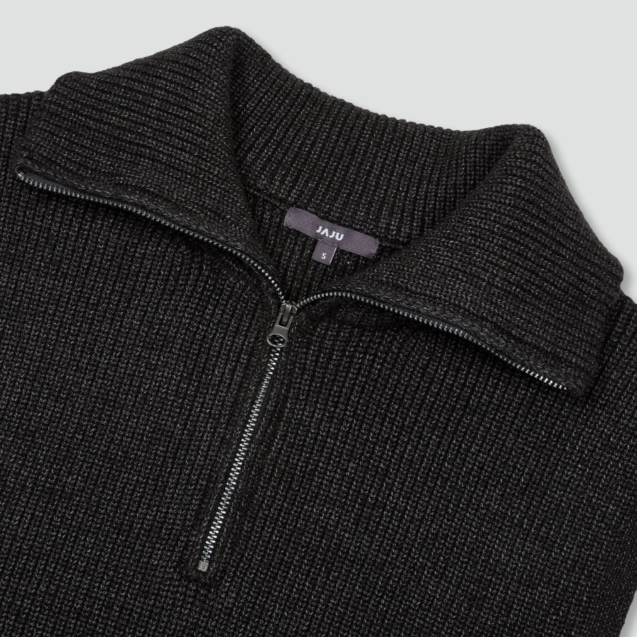 JAJU Half-Zip Vest – Charcoal