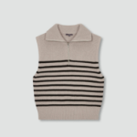 JAJU Half-Zip Vest – Light Beige