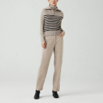 JAJU Half-Zip Vest – Light Beige