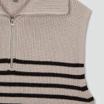 JAJU Half-Zip Vest – Light Beige