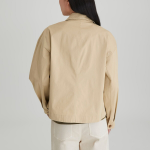 JAJU Cotton Collar Jacket – Beige