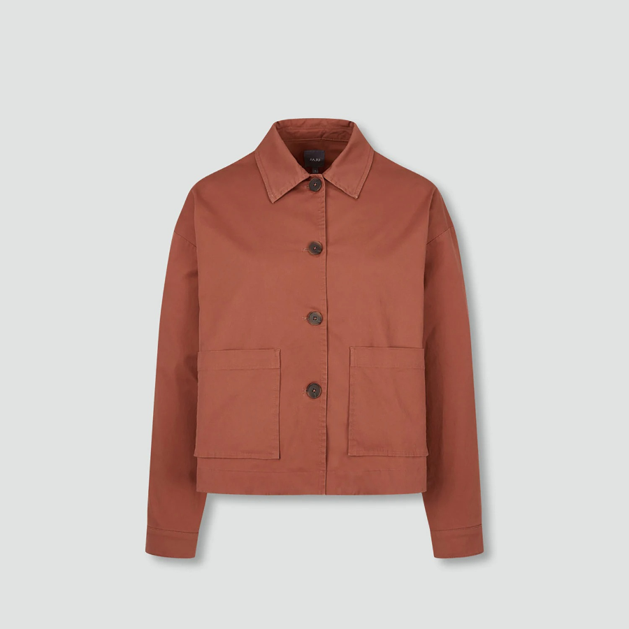 JAJU Cotton Collar Jacket – Brick