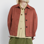 JAJU Cotton Collar Jacket – Brick