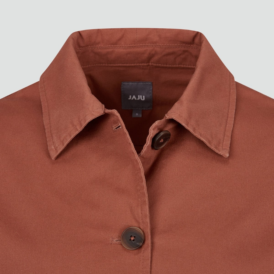 JAJU Cotton Collar Jacket – Brick
