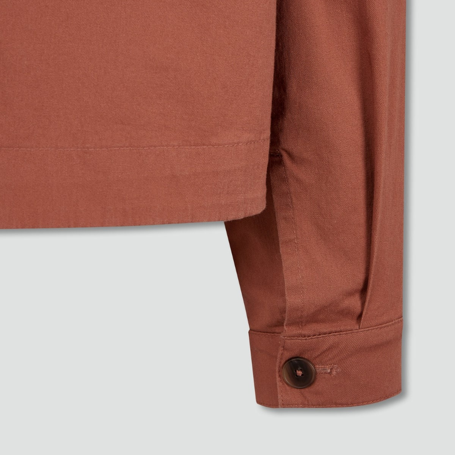 JAJU Cotton Collar Jacket – Brick