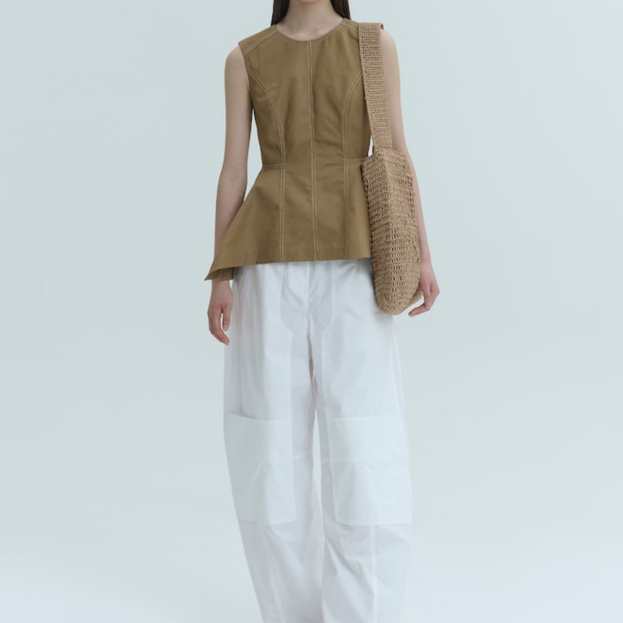 JUUN.J Raffia Shoulder Bag – Beige