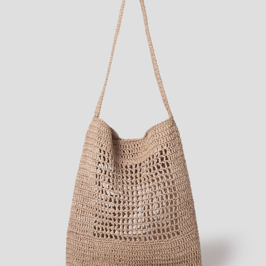 JUUN.J Raffia Shoulder Bag – Beige