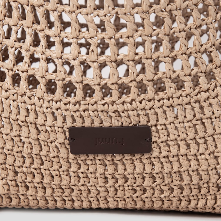 JUUN.J Raffia Shoulder Bag – Beige