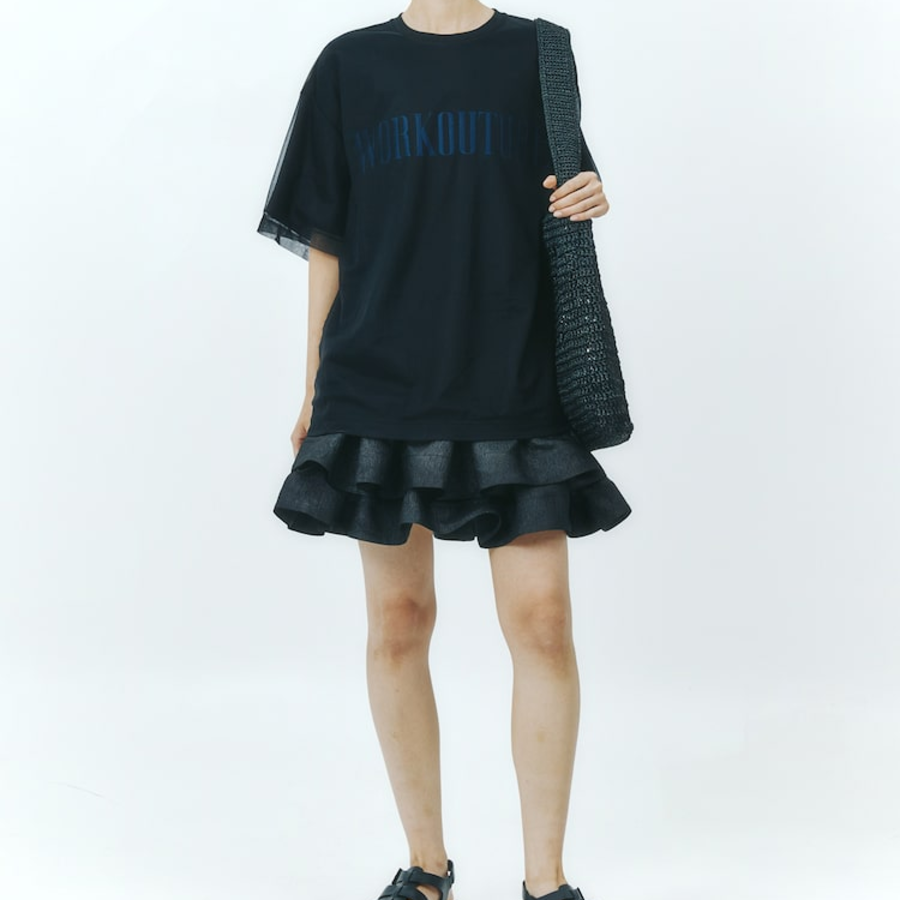 JUUN.J Raffia Shoulder Bag – Black