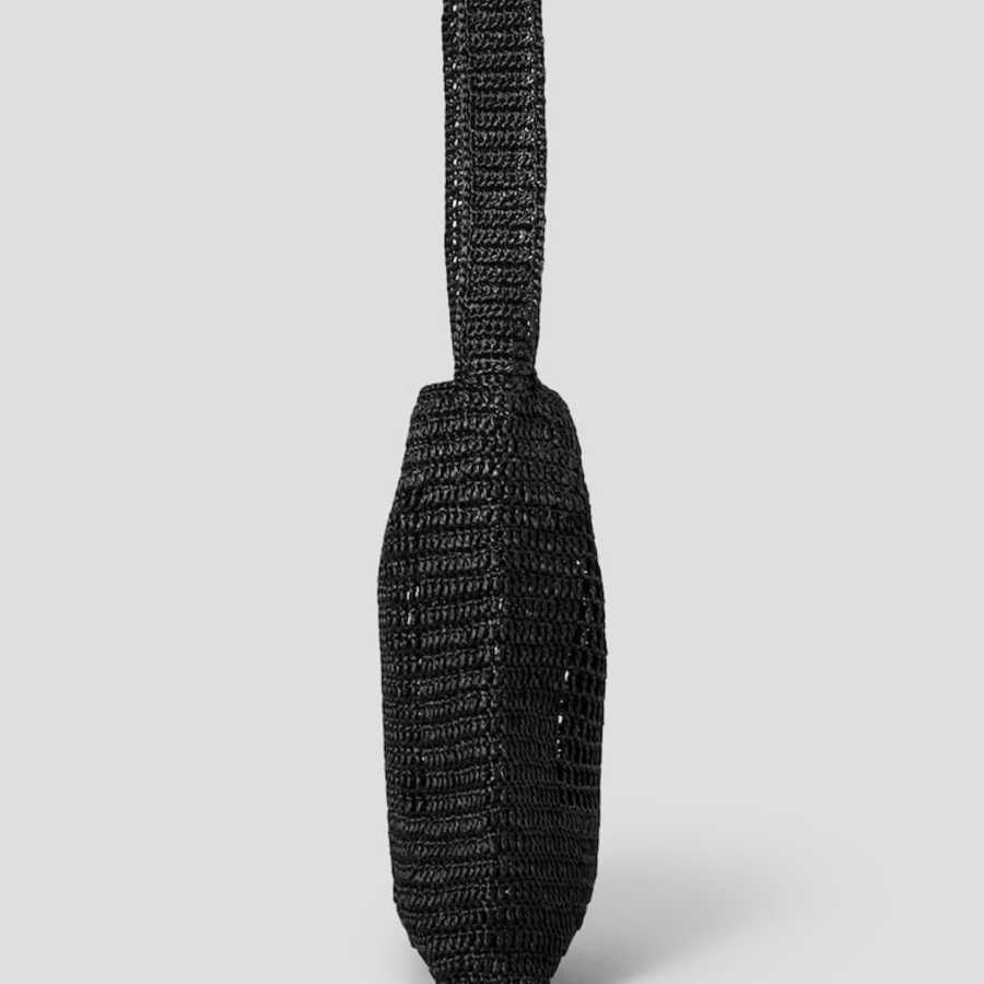 JUUN.J Raffia Shoulder Bag – Black