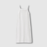 JAJU Crochet Layered Dress – White