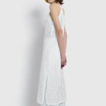 JAJU Crochet Layered Dress – White