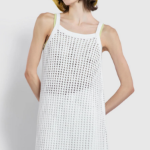 JAJU Crochet Layered Dress – White
