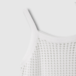 JAJU Crochet Layered Dress – White