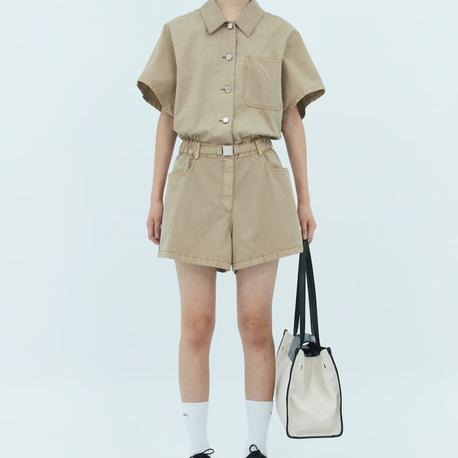 JUUN.J Canvas Shopper Bag – Бежевый