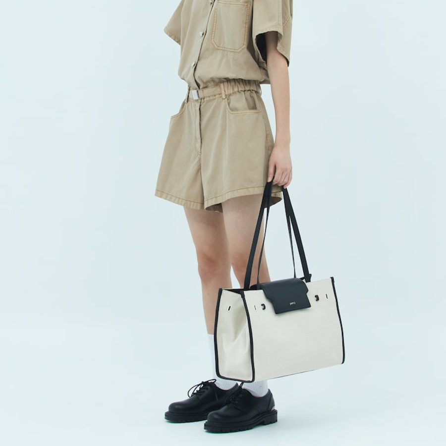 JUUN.J Canvas Shopper Bag – Бежевый