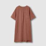 JAJU Seersucker Short-Sleeve Dress – Brick