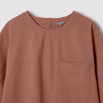 JAJU Seersucker Short-Sleeve Dress – Brick