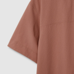 JAJU Seersucker Short-Sleeve Dress – Brick