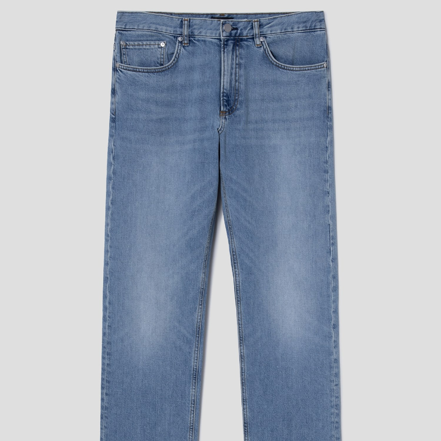 Theory Men Beryl Denim Viggo Jeans - LT Indigo Sand Whiskers