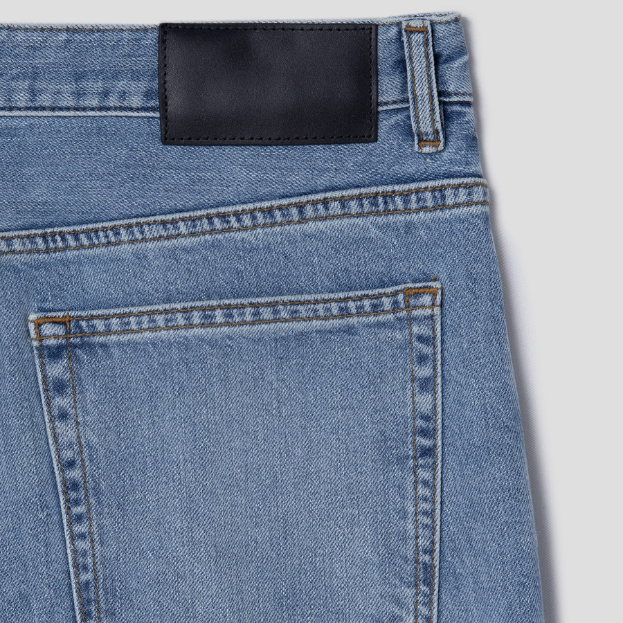 Theory Men Beryl Denim Viggo Jeans - LT Indigo Sand Whiskers