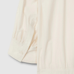 JAJU Cotton Shirt String Short-Sleeve Dress – Ivory