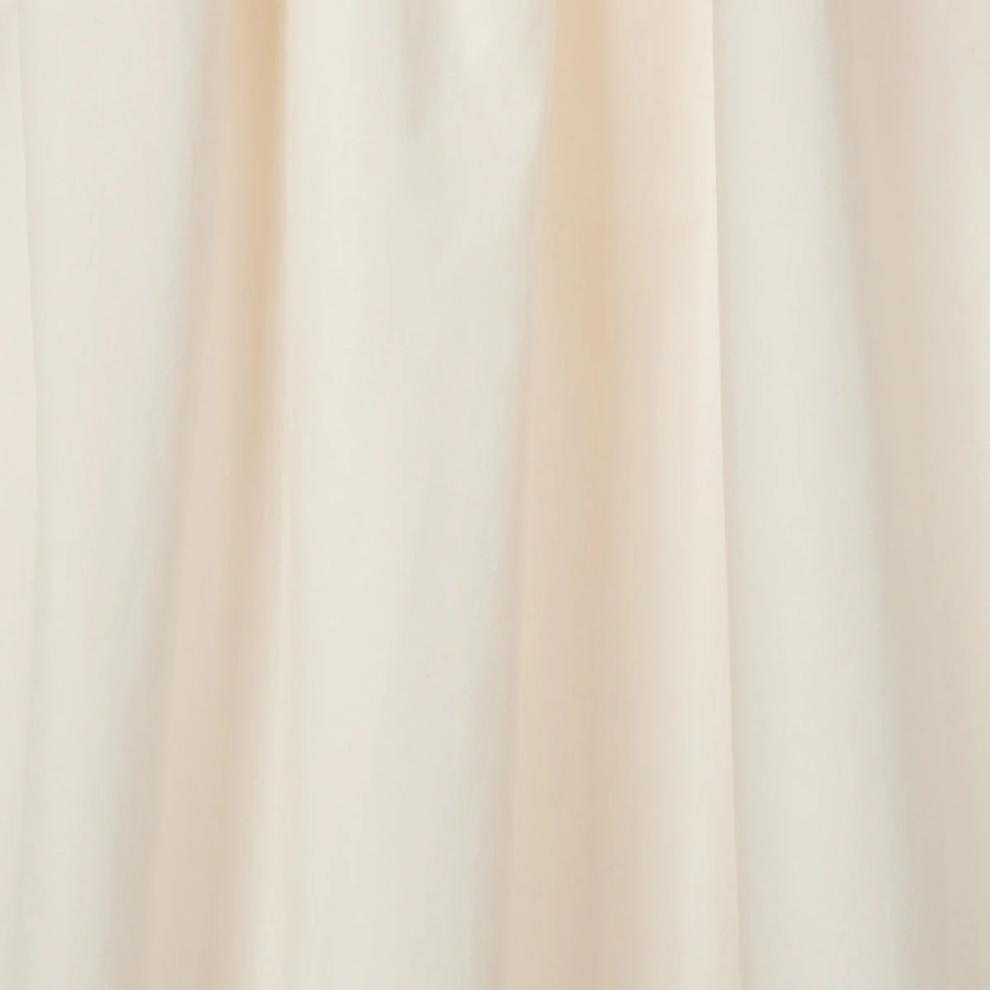 JAJU Cotton Shirt String Short-Sleeve Dress – Ivory